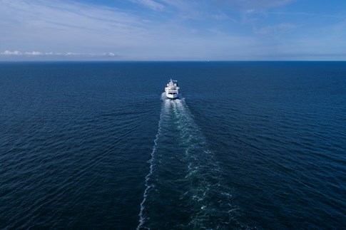 Scandlines færgen MF Prins Richard på åbent hav 