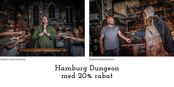Hamburg Dungeon med 20% rabat