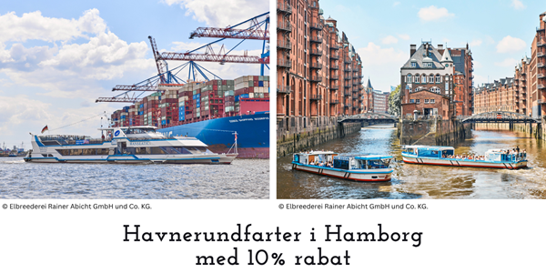 Få 10% rabat på havnerundfarter i Hamborg