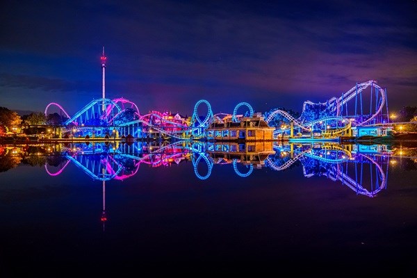Heide Park after dark