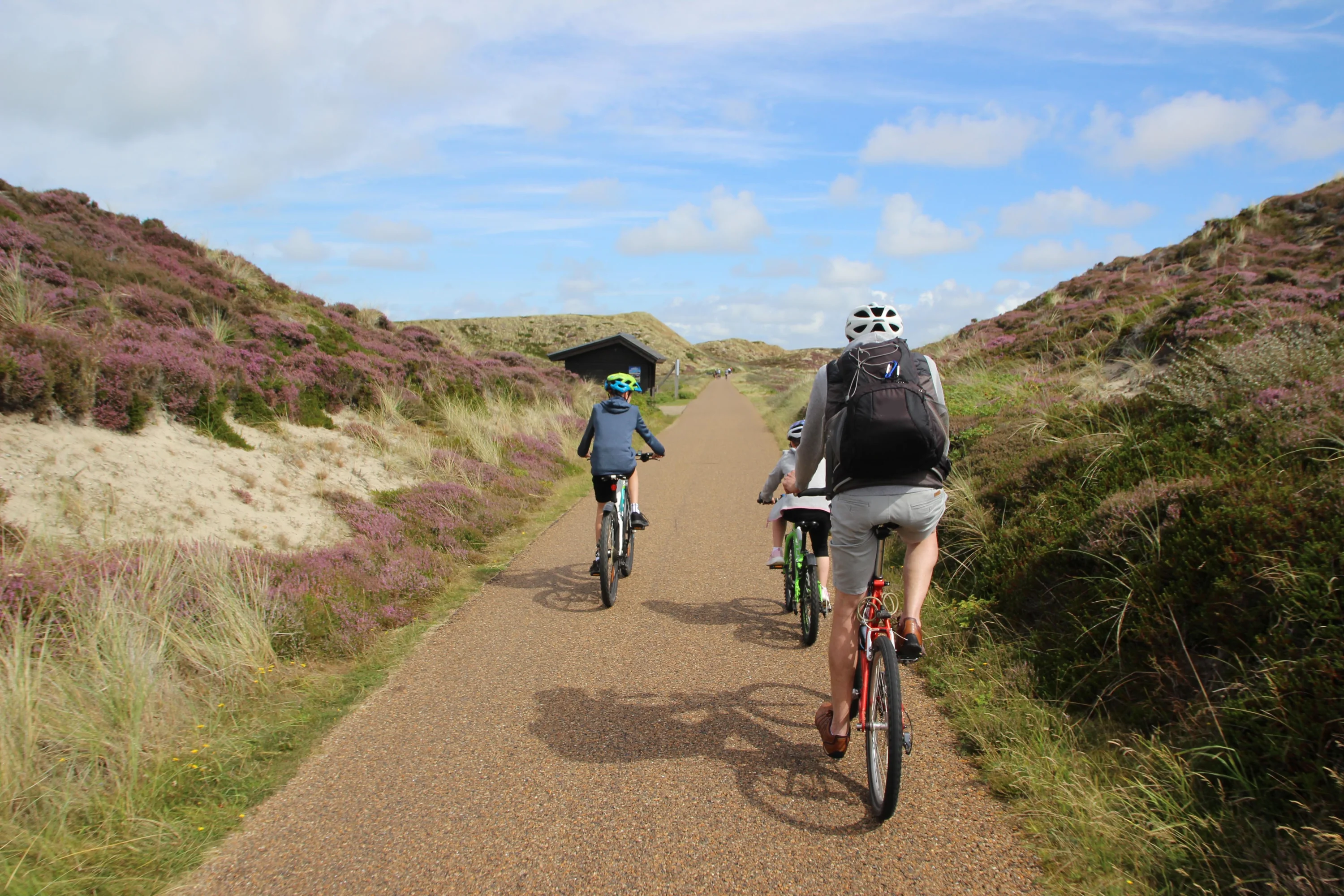 Familie på cykeltur på Sylt