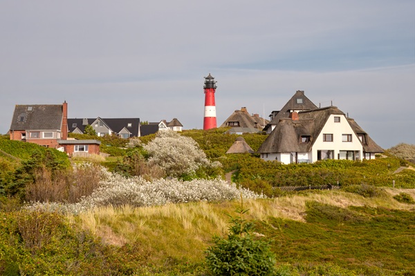 Hörnum Fyr og huse på Sylt