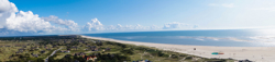 Panoramabillede af klitter og strand ved Blåvand
