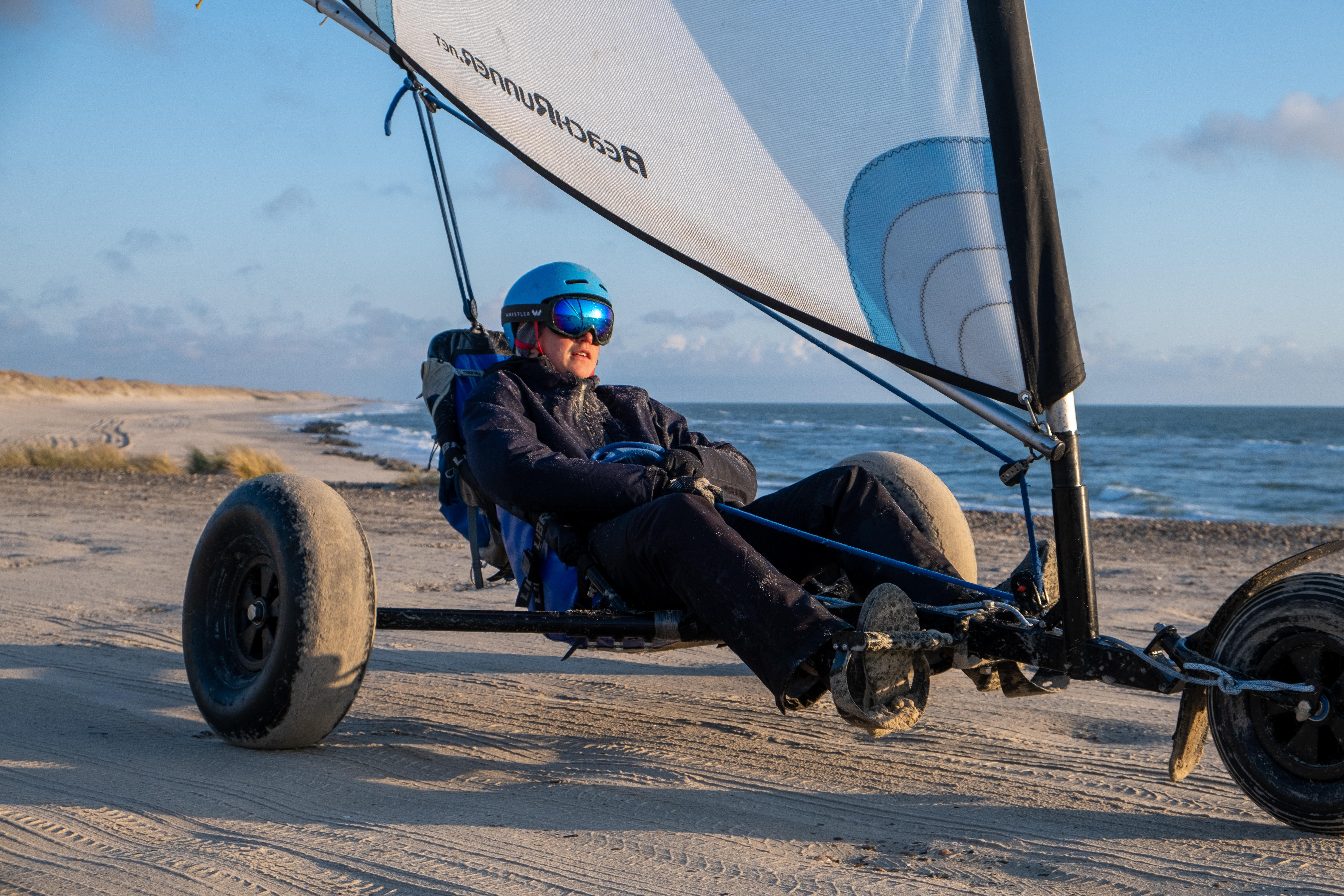 Strandsurfer på stranden på Rømø