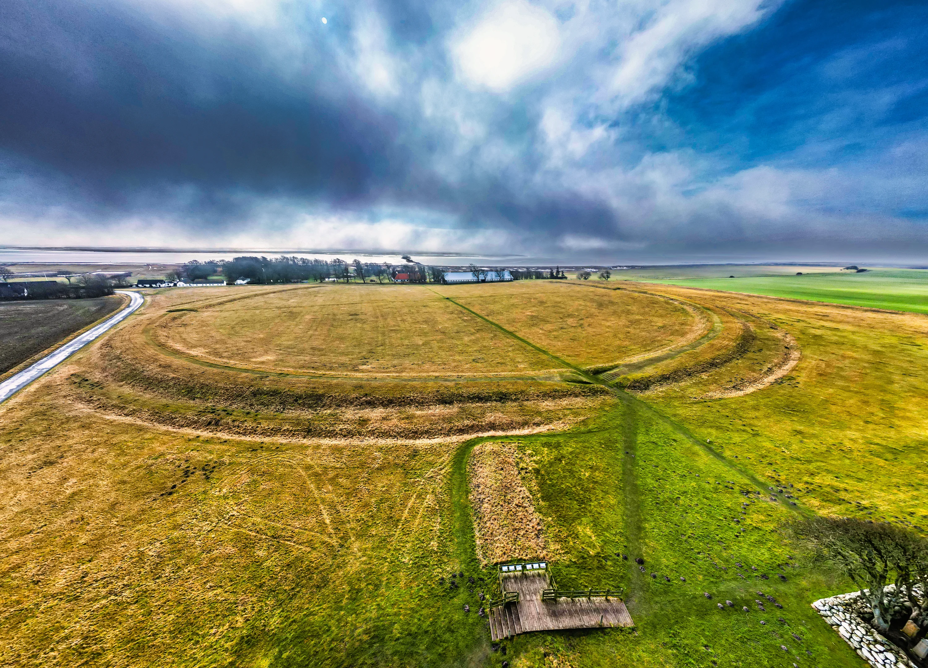 Luftfoto af vikingeborgen Aggersborg